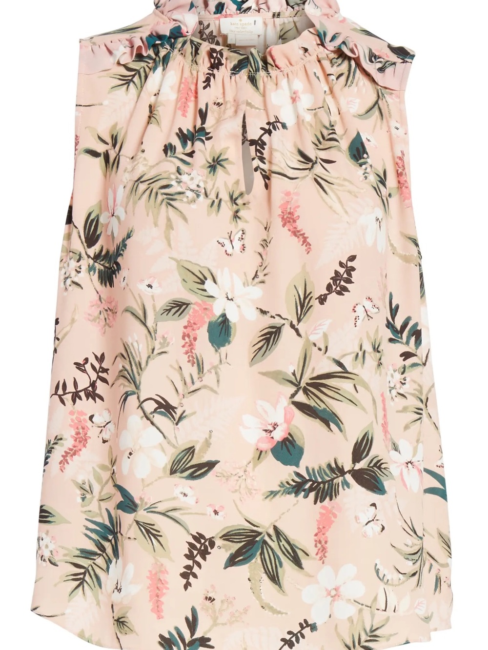 Kate Spade Swamped Botanical Ruffle Shell - Picture 9 of 10